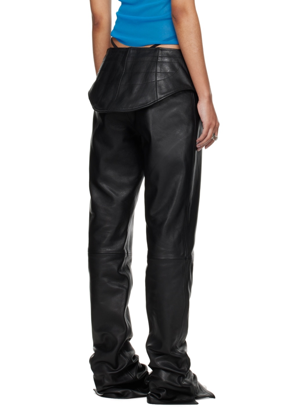 Black Shayne Oliver Edition Leather Pants - 3