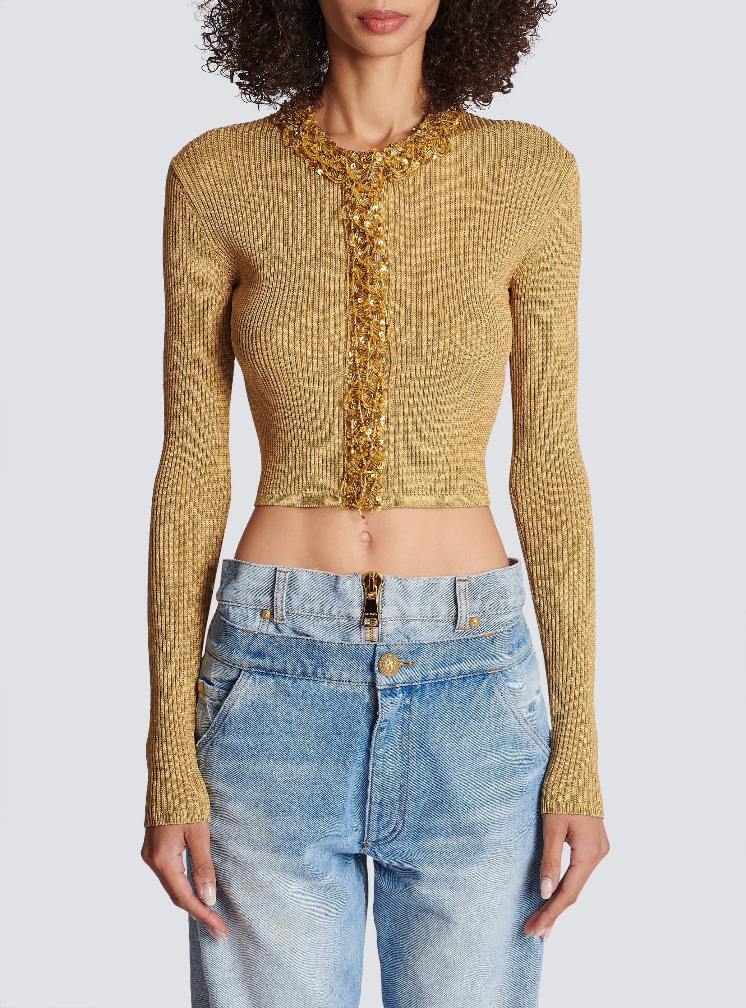 Embroidered knit cardigan - 5
