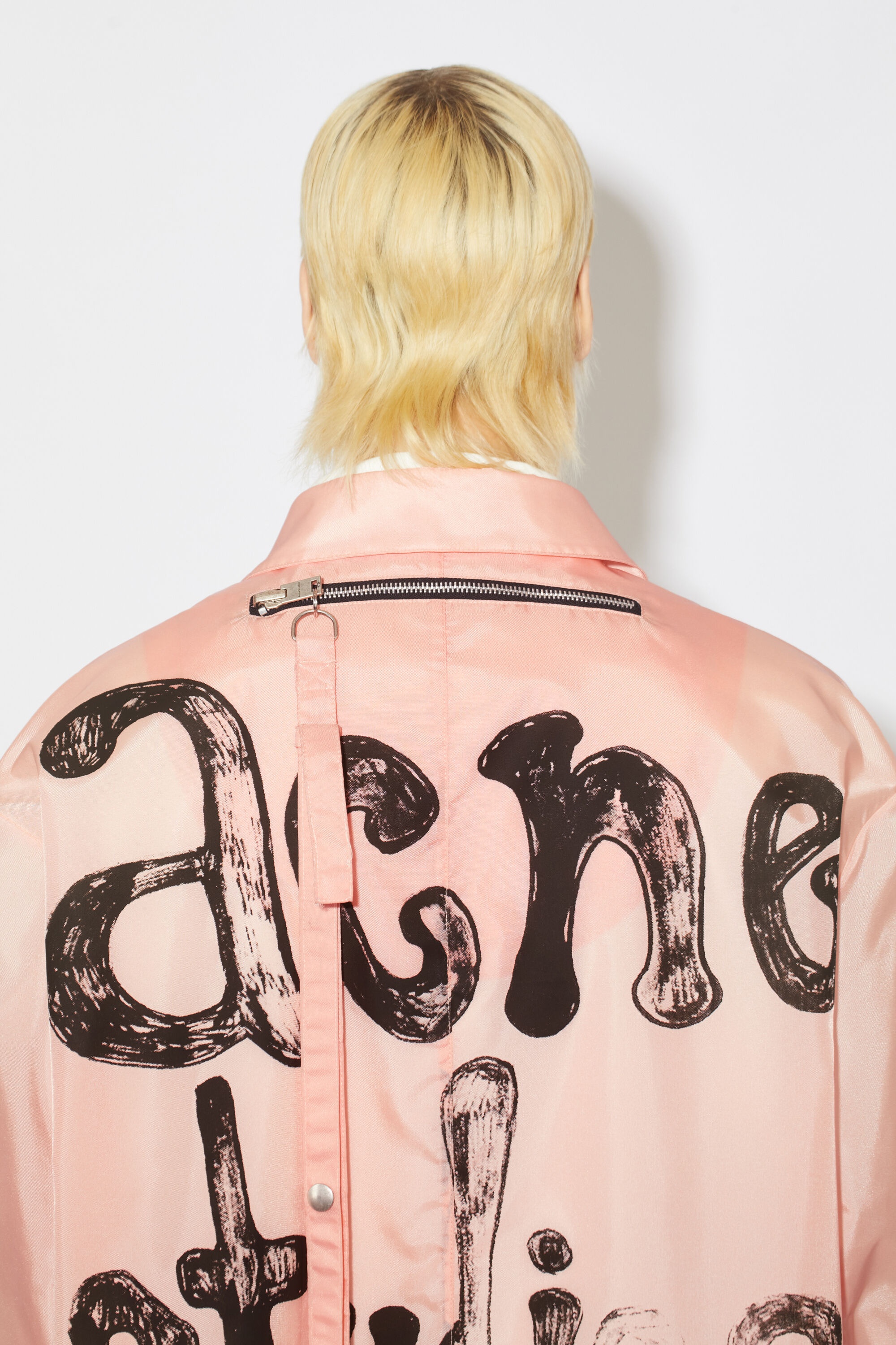 Nylon logo coat - Peach pink - 6