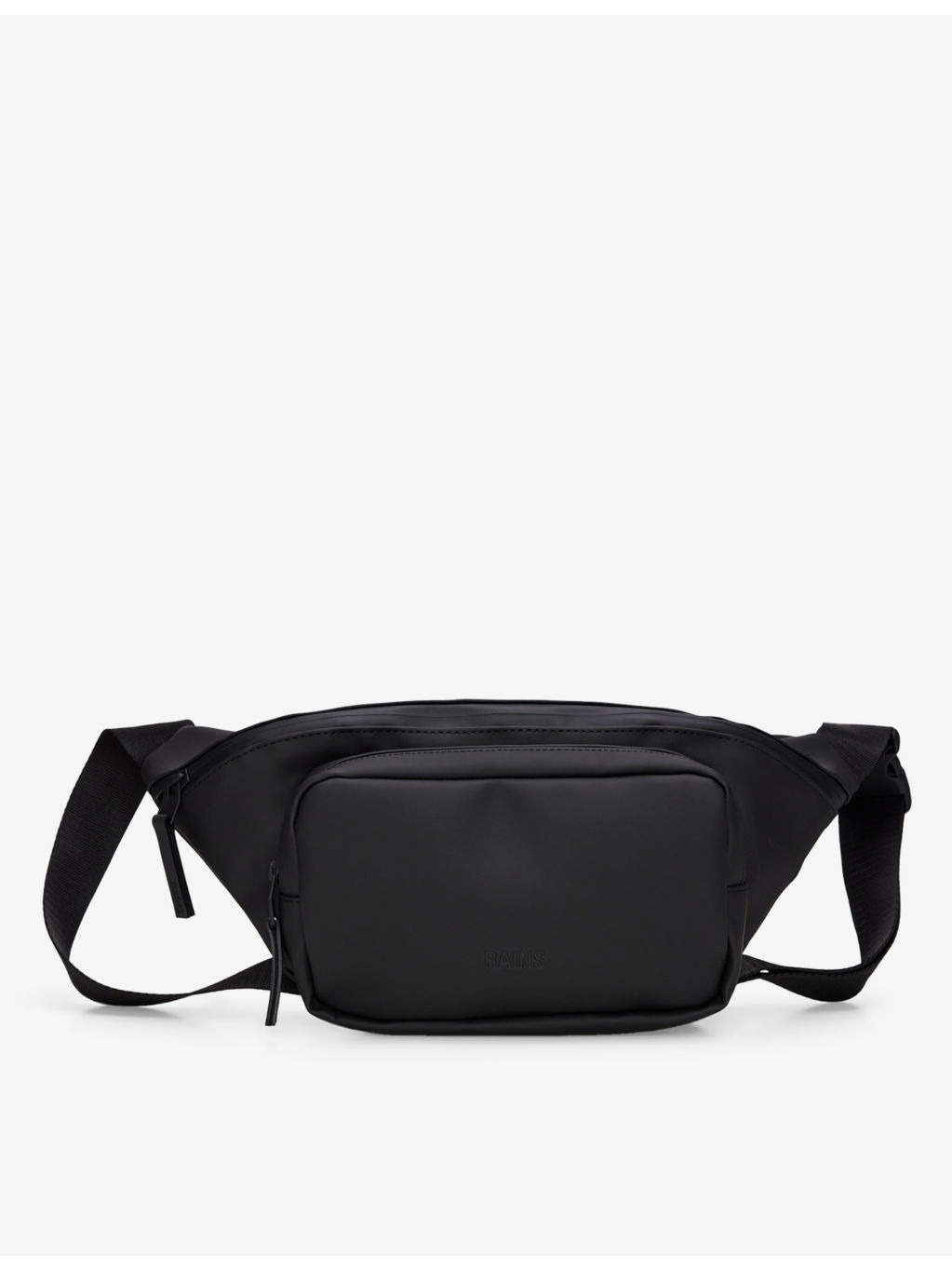 Pocket-embellished coated-shell bum bag - 1