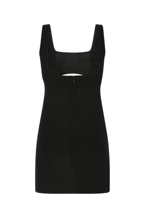 Saint Laurent Woman Black Viscose Blend Mini Dress - 2