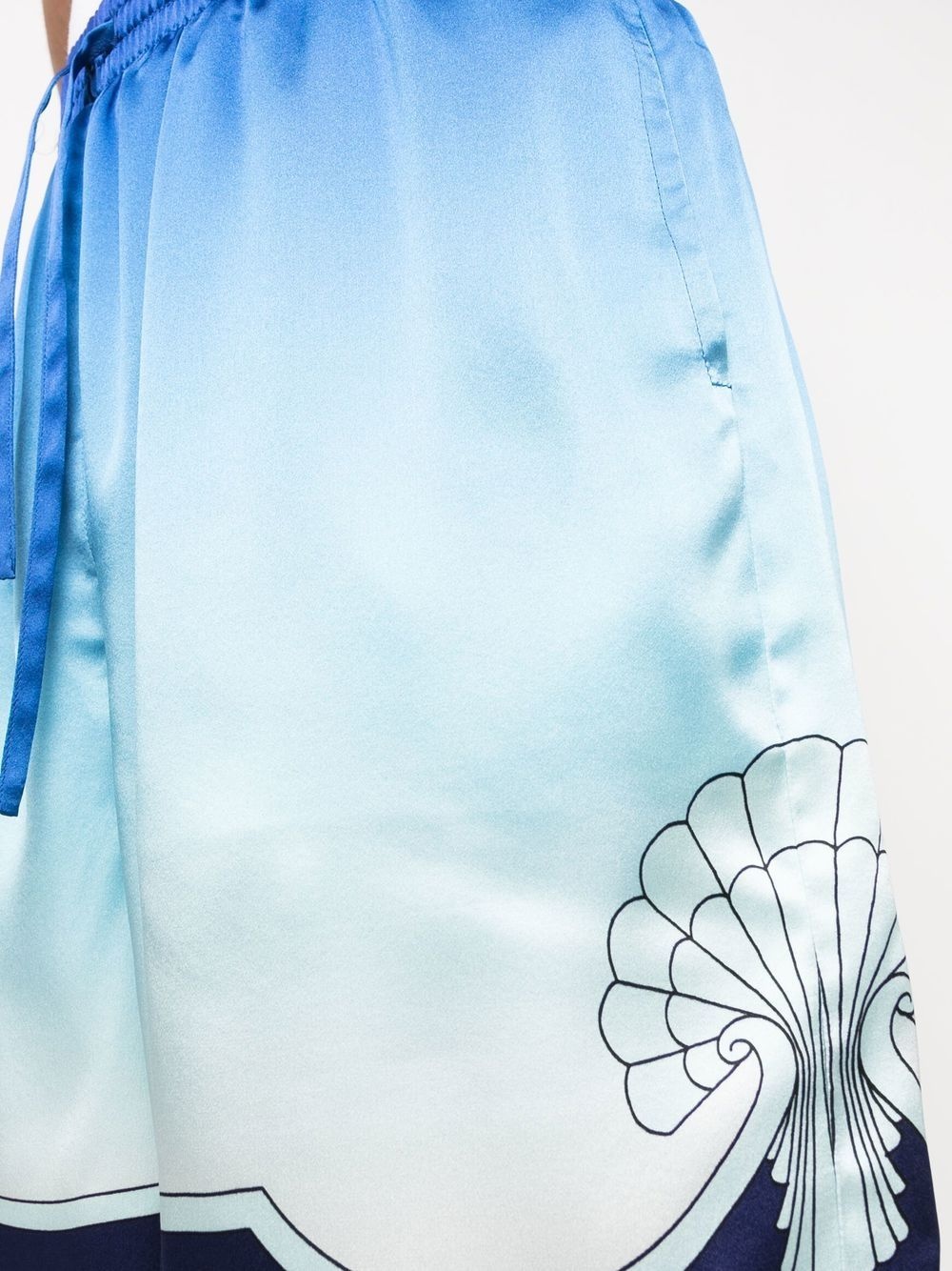 gradient-effect silk shorts - 5