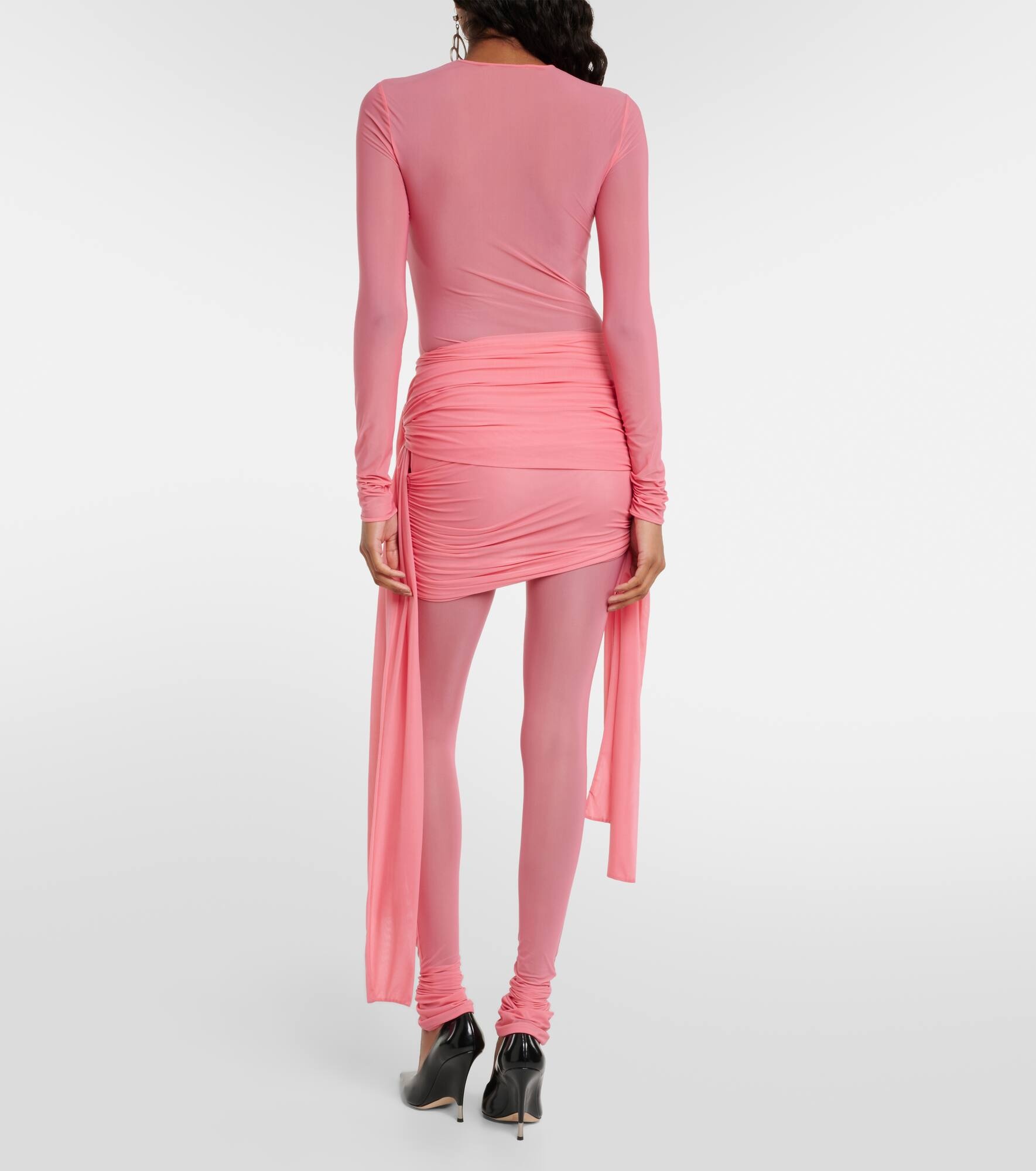 Ruched jersey mini skirt - 3