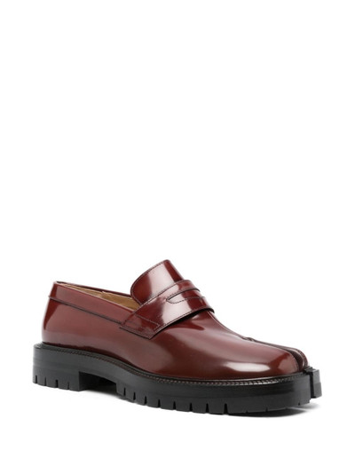 Maison Margiela Tabi patent leather loafers outlook