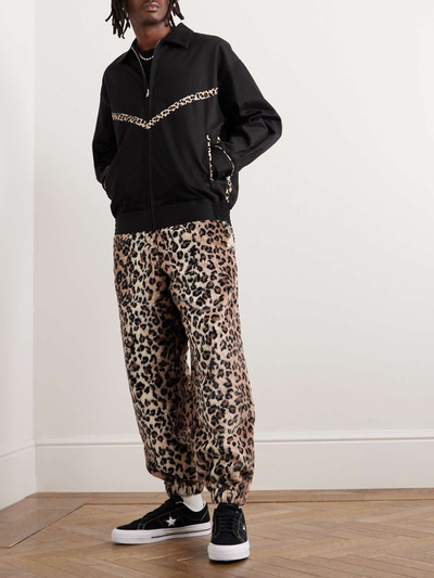WACKO MARIA Tapered Leopard-Print Faux Fur Sweatpants outlook