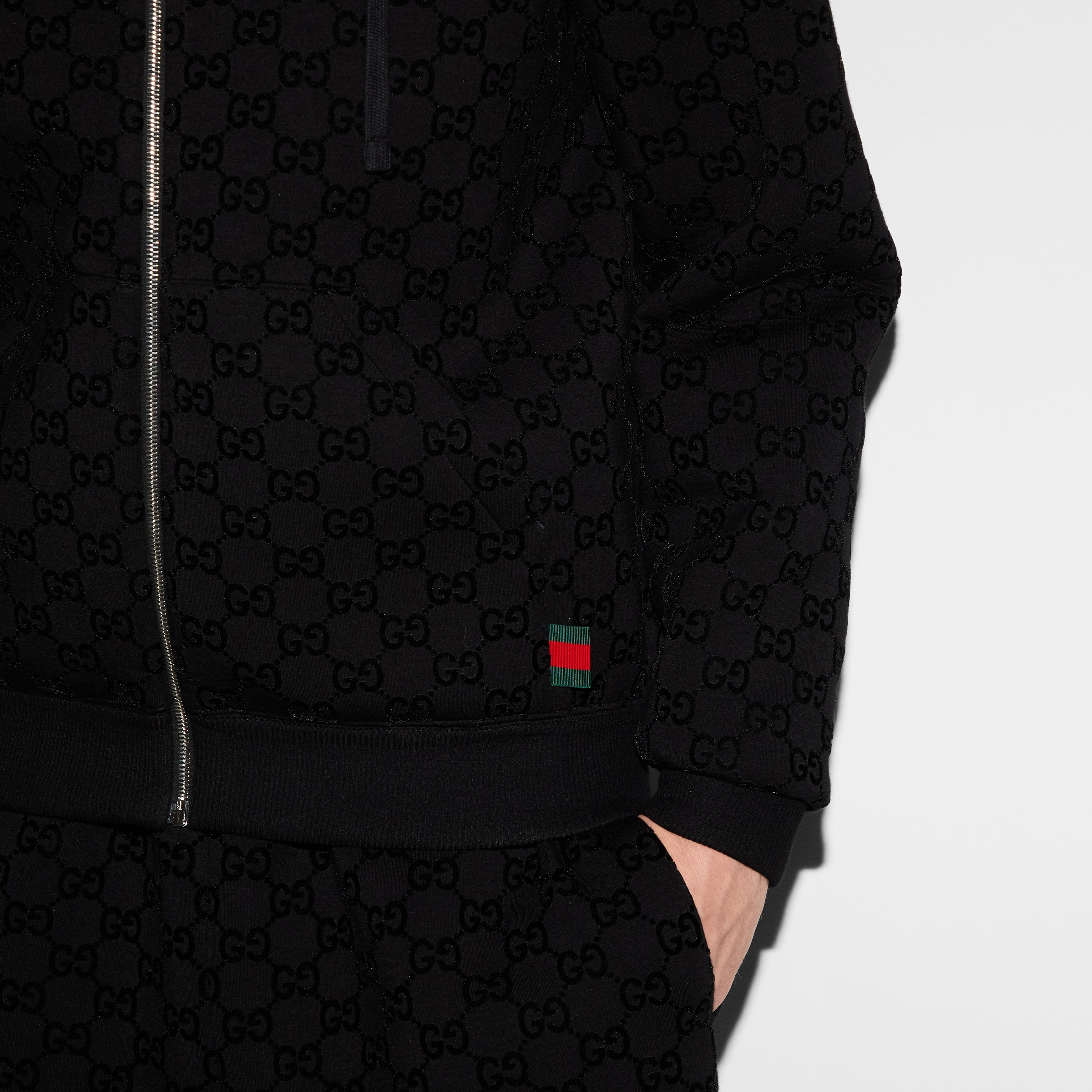 Printed jersey zip sweatshirt - 5