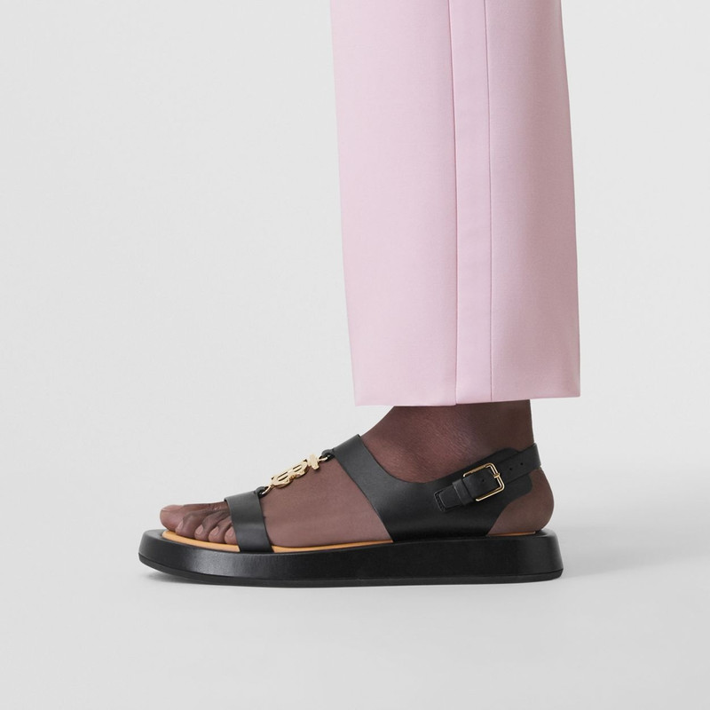 Monogram Motif Leather Sandals 3