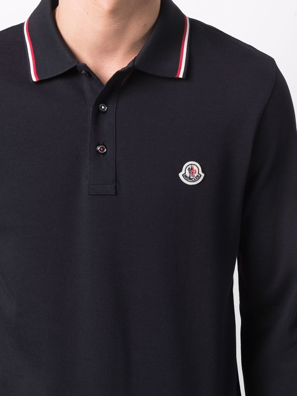 patch-detail long-sleeved polo shirt - 5