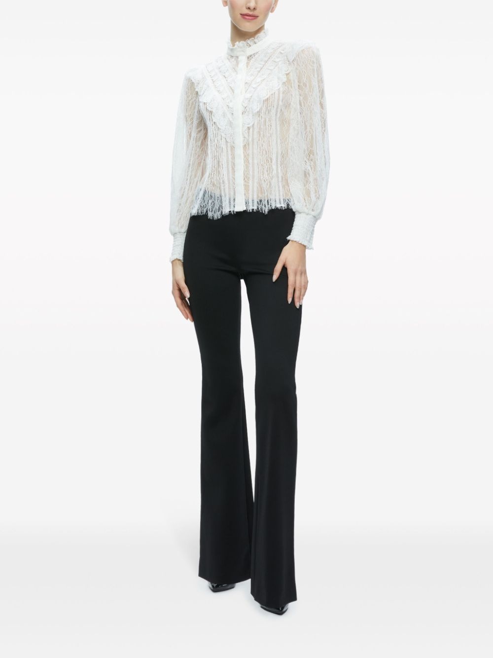 Rheba mock-neck lace blouse - 3