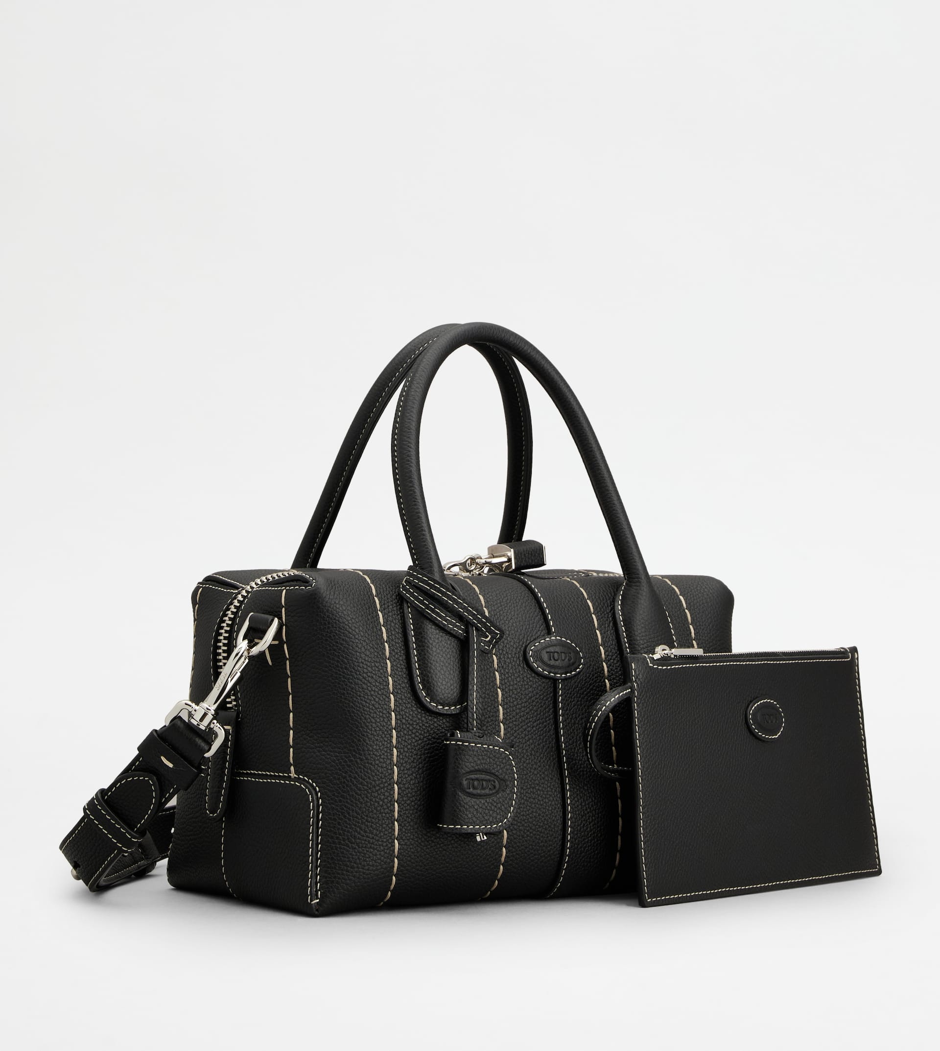 TOD'S DI BAG BAULETTO IN LEATHER MINI - BLACK 3