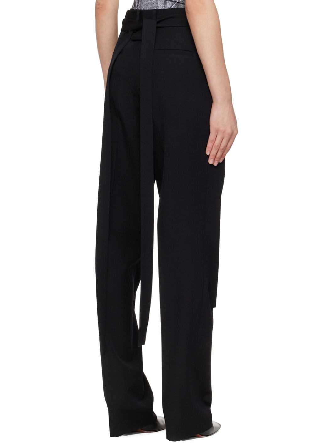 Black Overall Buckle Trousers - 3