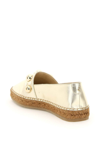 JIMMY CHOO METALLIC LEATHER DRU FLAT ESPADRILLAS outlook