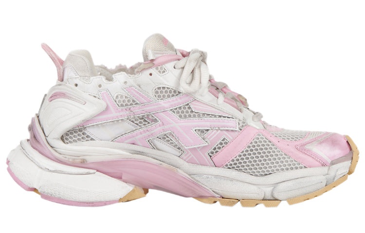Balenciaga Runner Sneakers 'White Baby Pink Mesh and Nylon' 677403W3RB39059 - 2