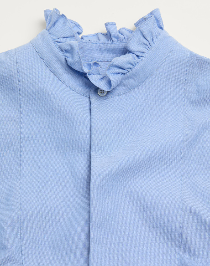 Valentino COTTON SHIRT WITH PLASTRON AND RUFFLES outlook