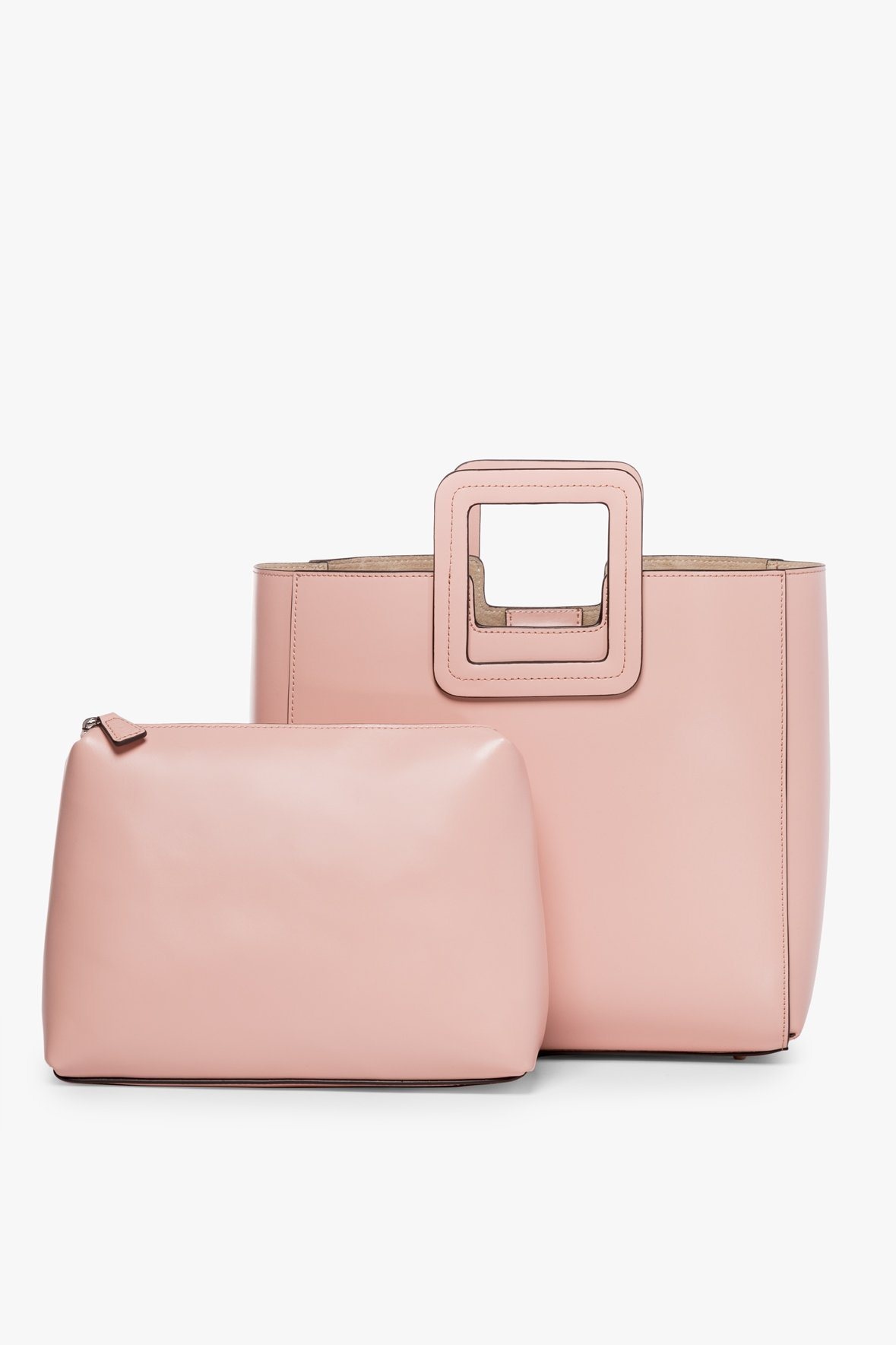 STAUD SHIRLEY LEATHER BAG | DARK BLUSH - 5