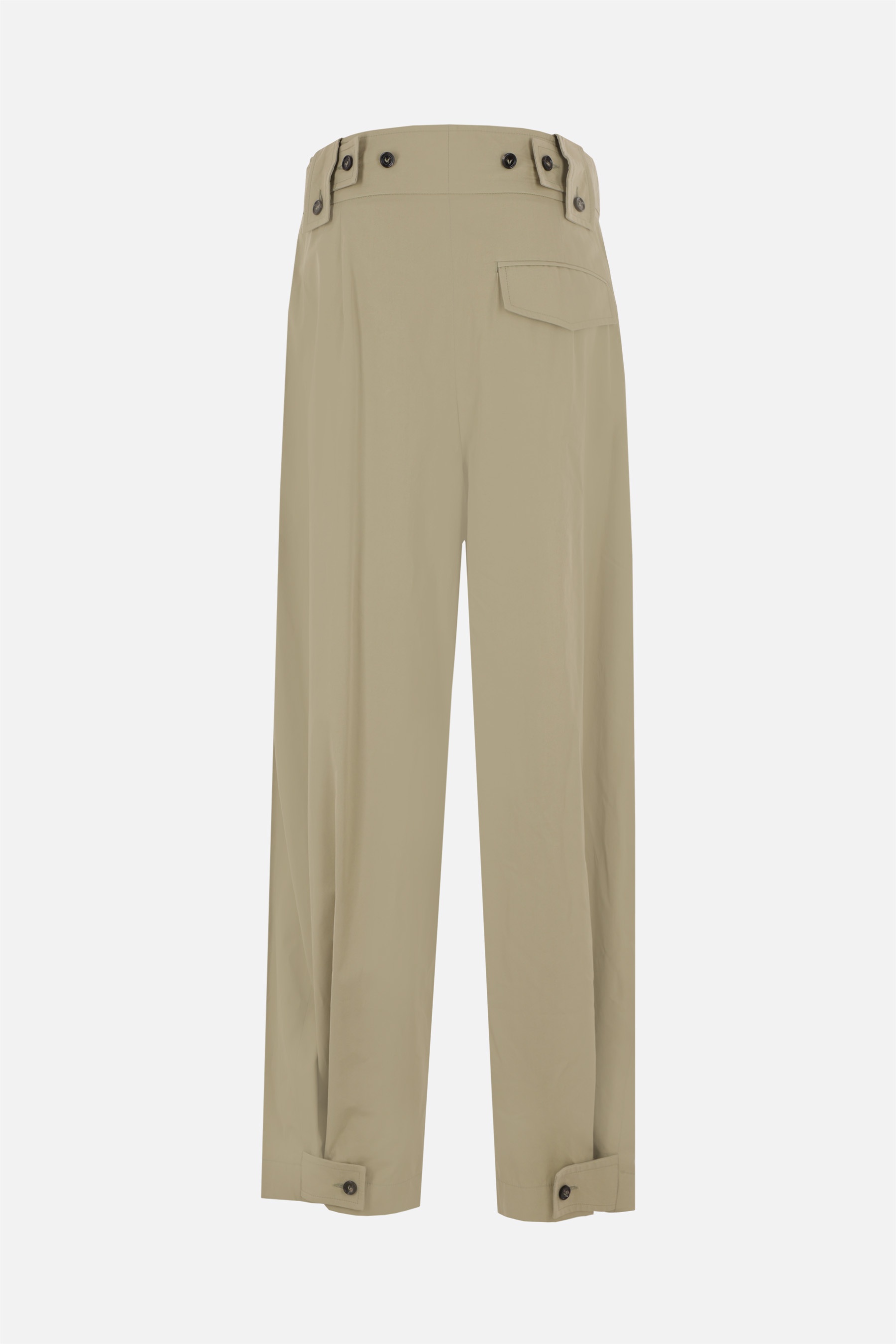 パンツ Bottega Veneta Cotton Blend Wide Leg Pants With Insignas Bottega Veneta COTTON BLEND WIDE LEG PANTS WITH INSIGNAS