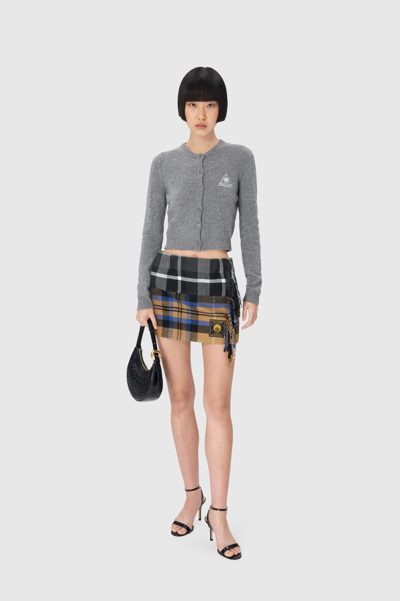 Marine Serre Regenerated Tartan Scarves Mini Skirt outlook