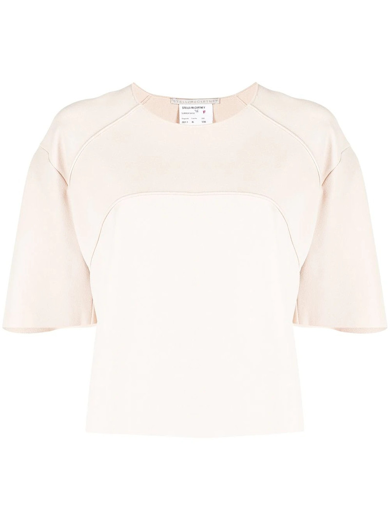 piped-seam cropped blouse 1