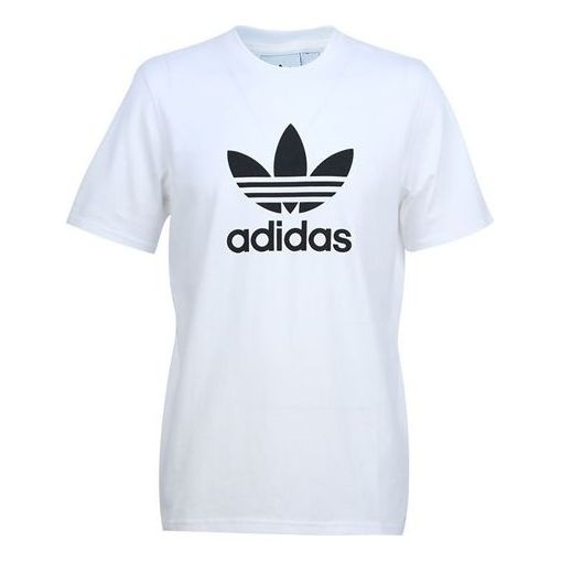 adidas originals Alphabet Printing Casual Breathable Sports Short Sleeve White CW0710 - 1