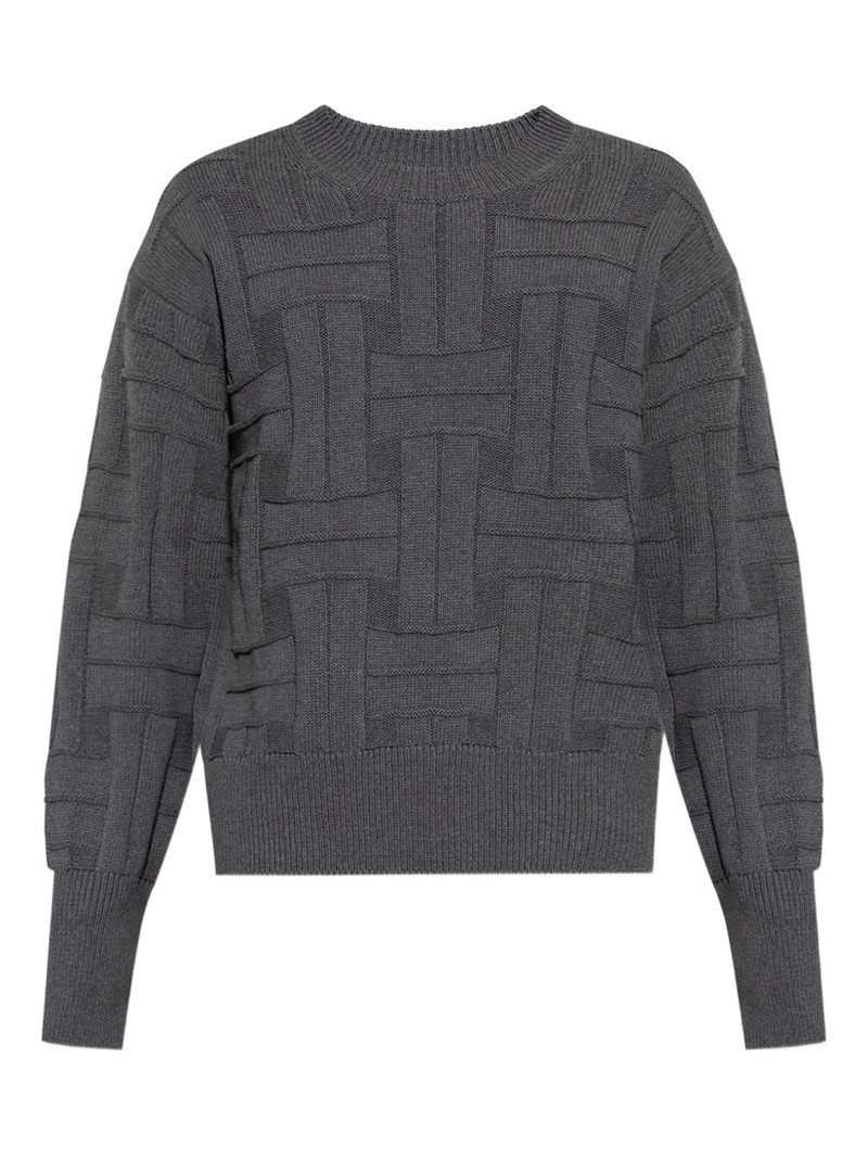 embossed-knit sweater 1
