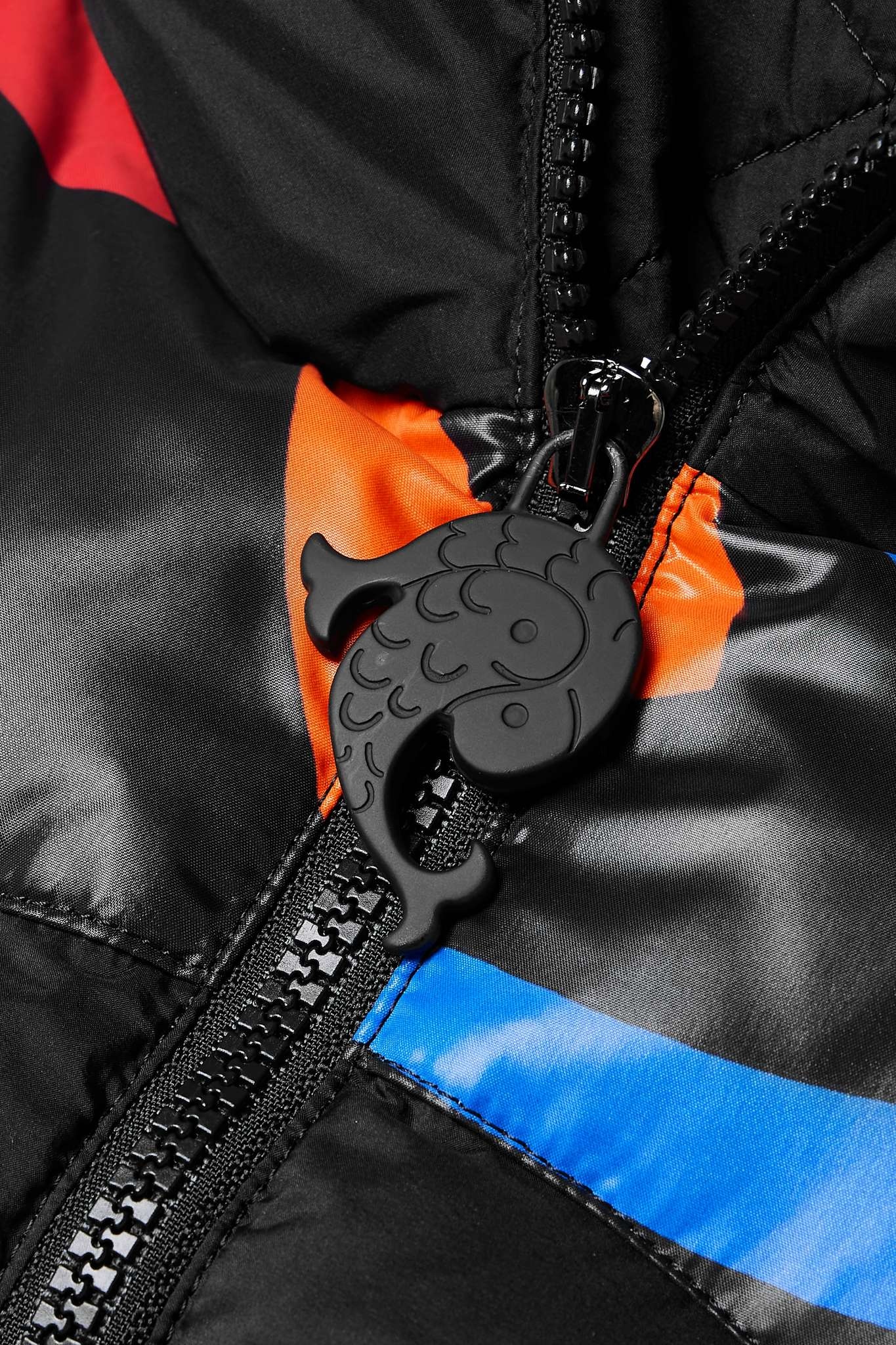Hooded printed quilted shell down jacket - 5