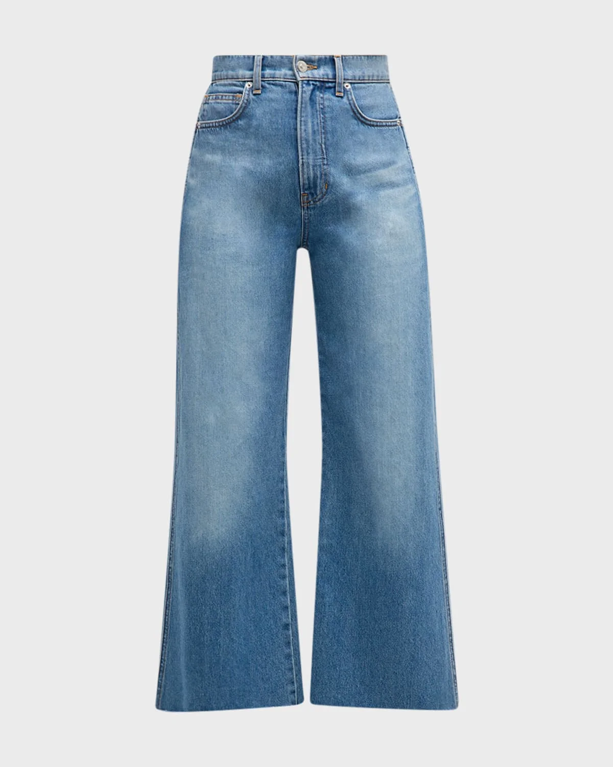 Taylor Cropped High Rise Wide-Leg Jeans - 1