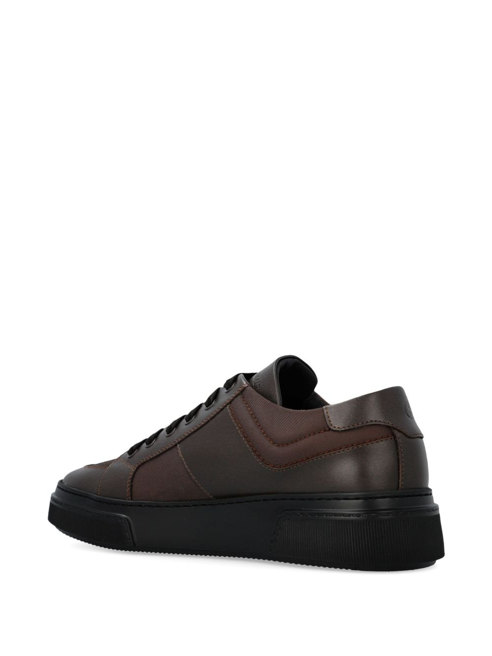 logo-embellished leather sneakers - 5