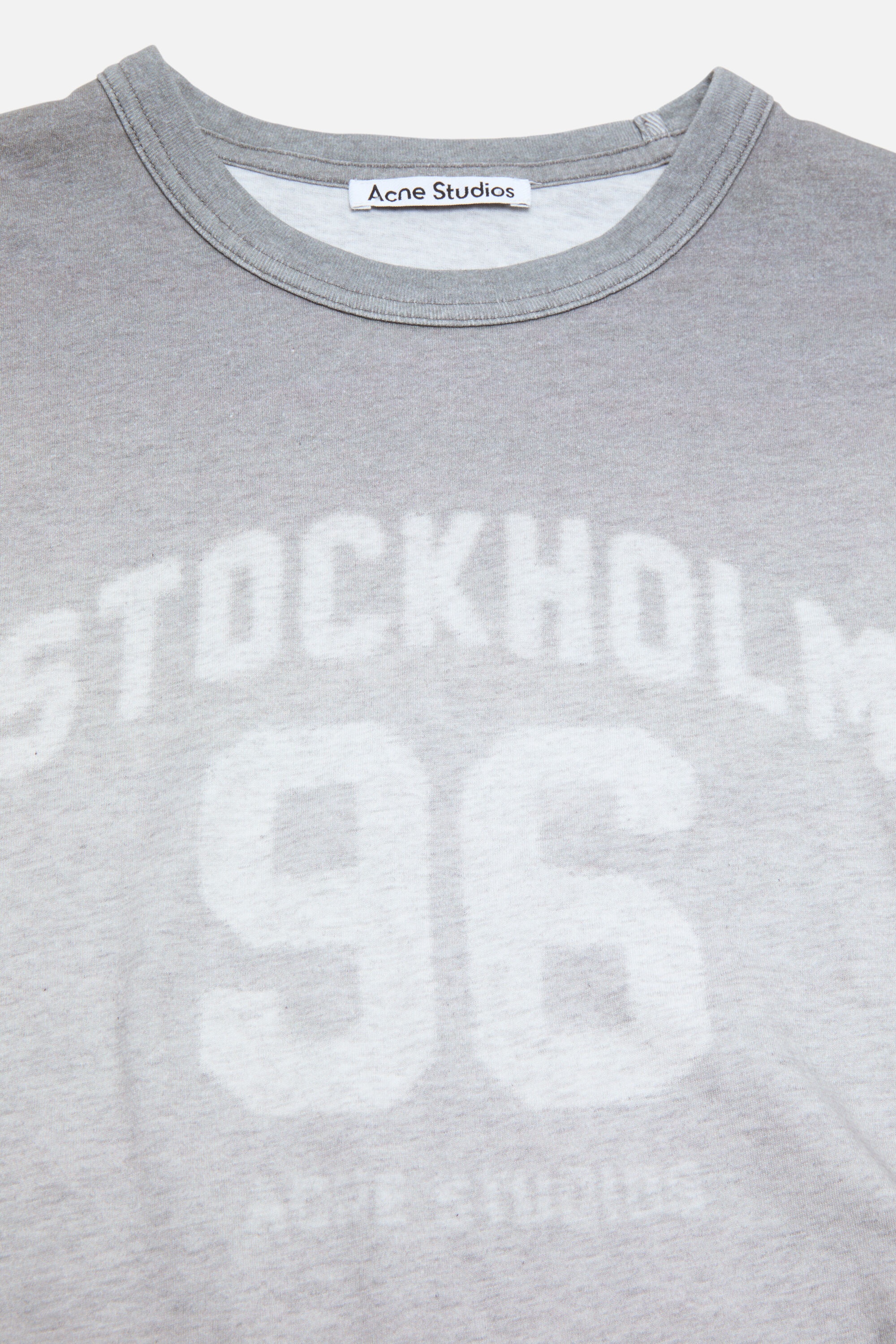 Sprayed vintage logo t-shirt - Grey Melange - 5