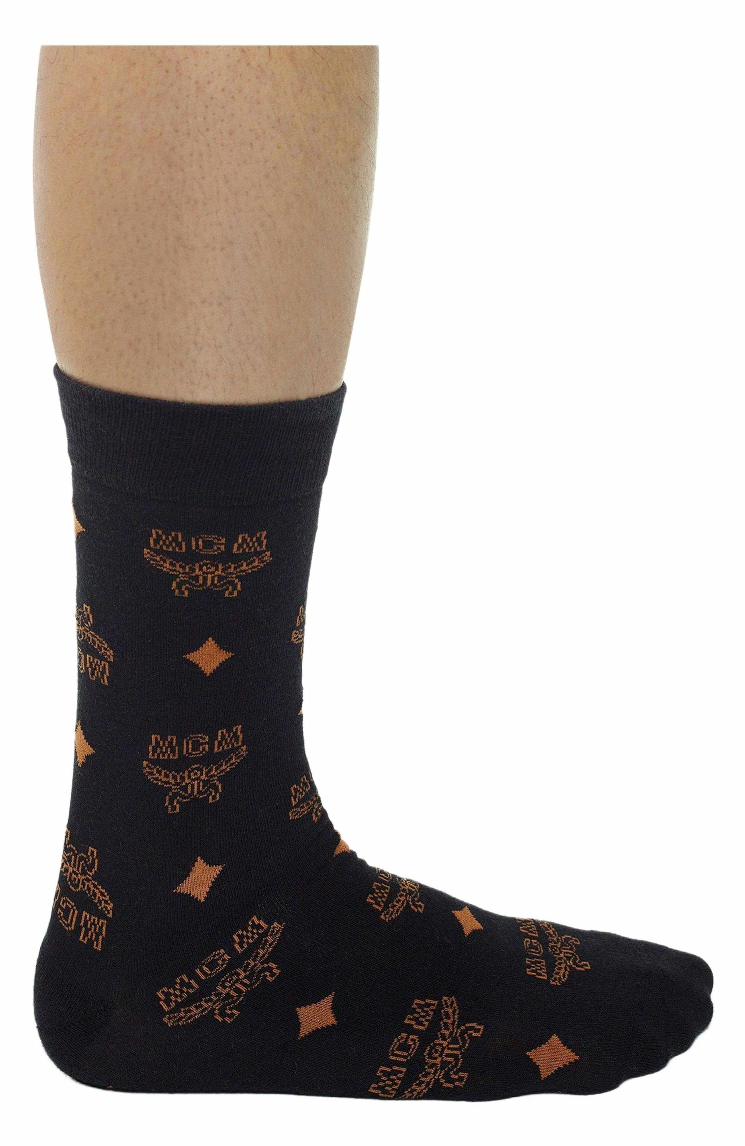 MCM Monogram Knit Socks in Black at Nordstrom - 6