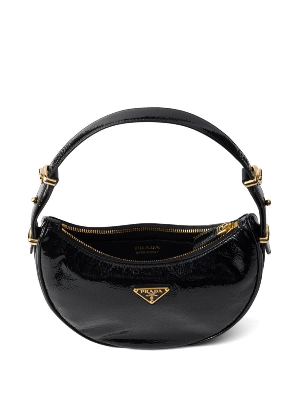 Prada Women Prada Arqué Naplak Patent Leather Shoulder Bag - 4