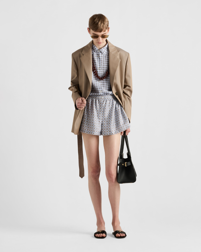 Prada Printed silk twill shorts outlook