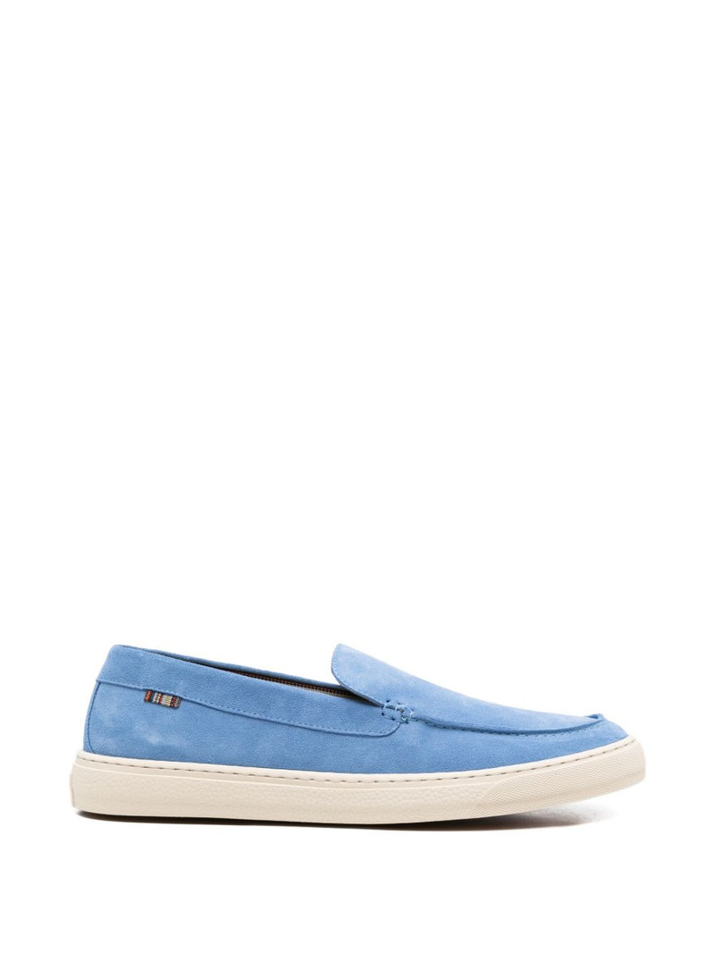 suede apron-toe loafers 1