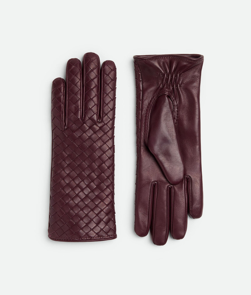 Intrecciato Leather Gloves 1