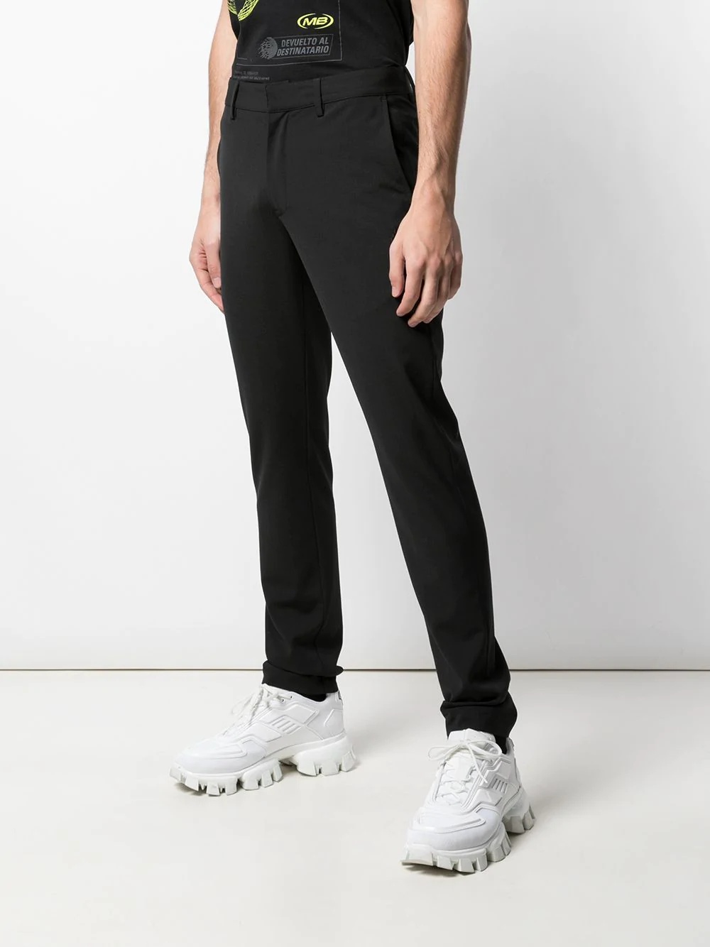 mid-rise slim-fit trousers - 3