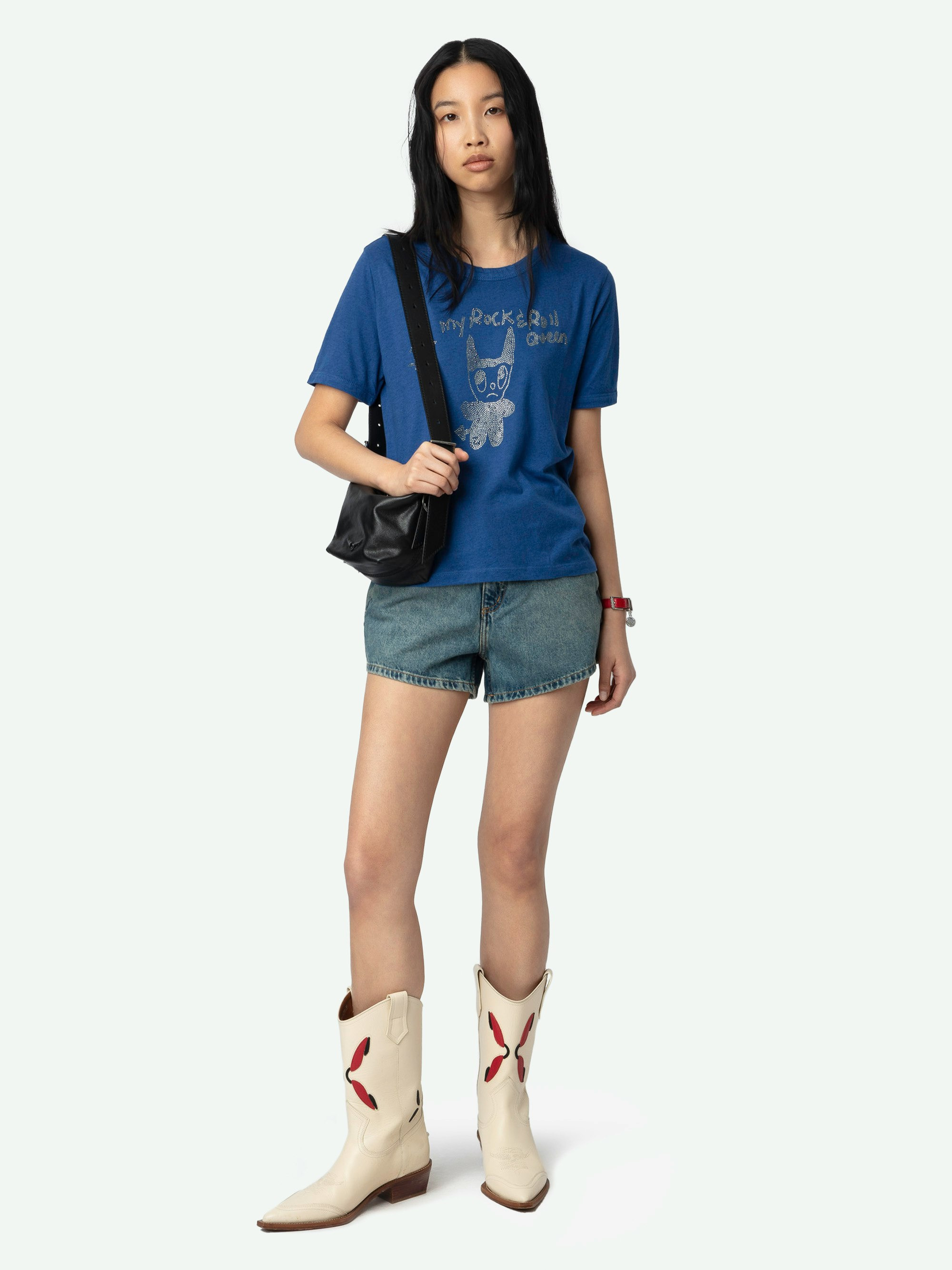 Woos Devil Rhinestone Graphic Tee - 2