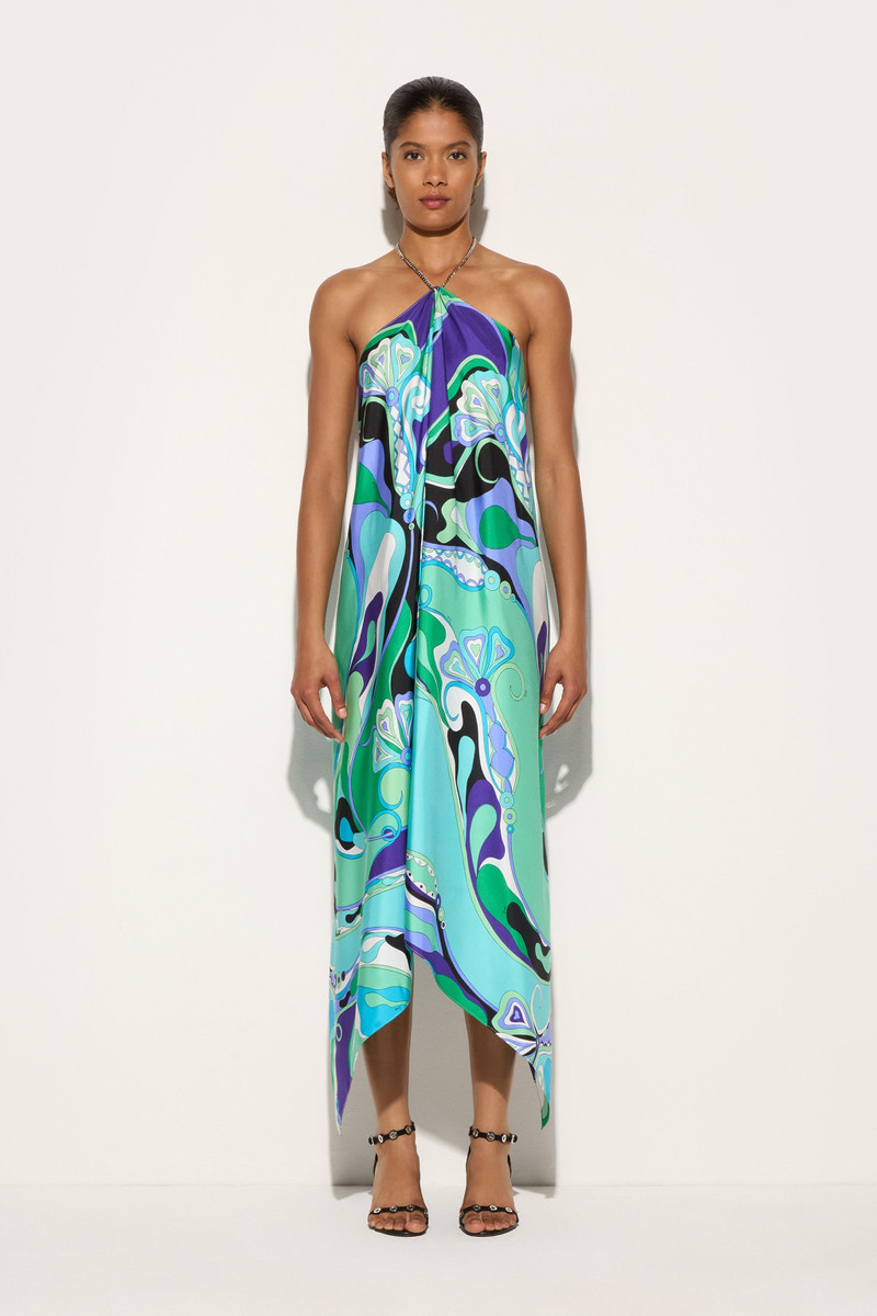 ORCHIDEE PRINT SILK DRESS 3