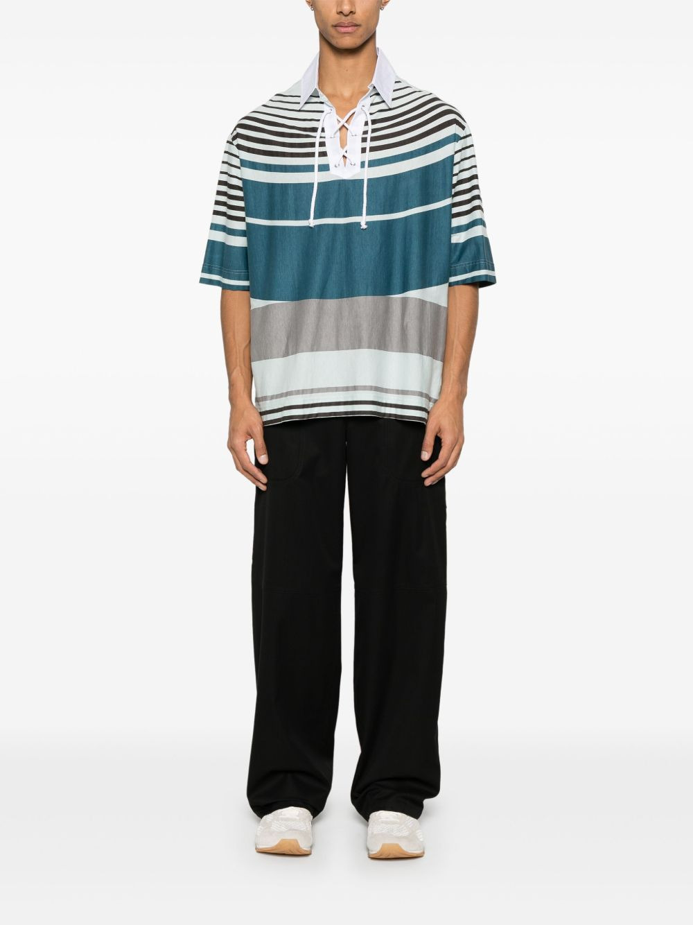 Loewe Men Cotton And Silk Cargo Trousers - 4
