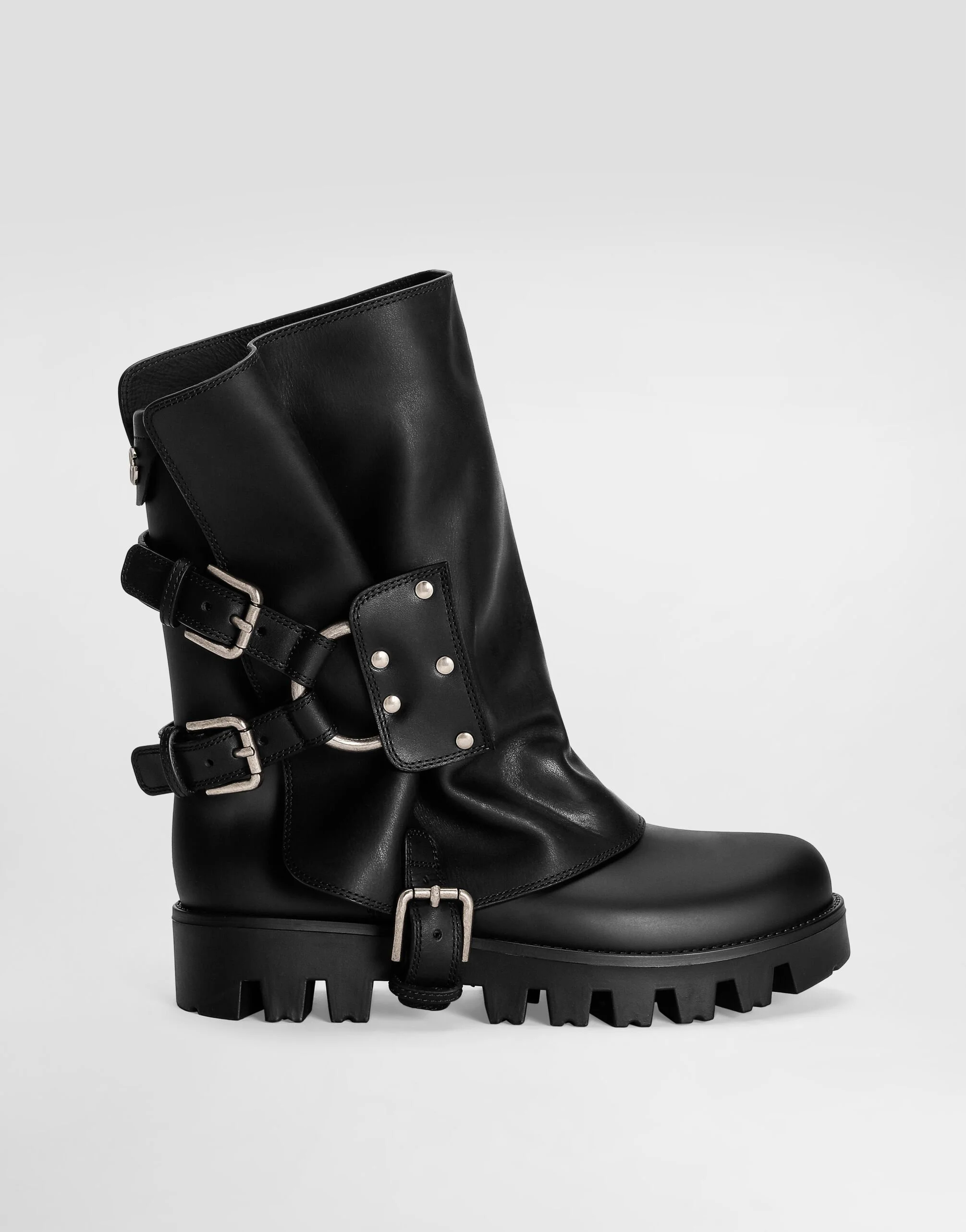 Rubber and calfskin ankle boots - 1