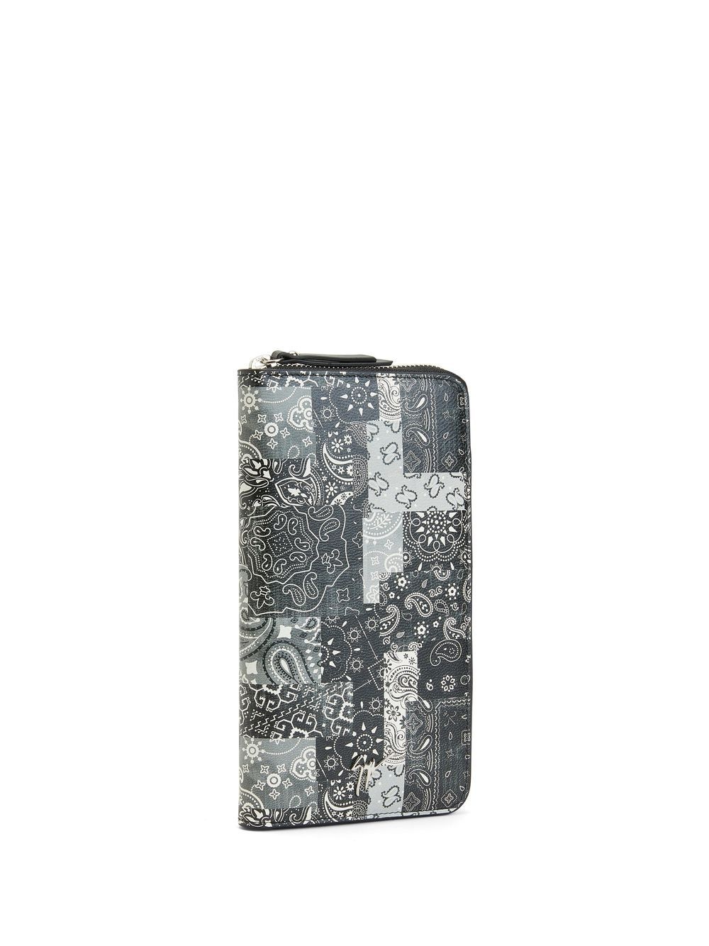 paisley-print leather wallet - 4