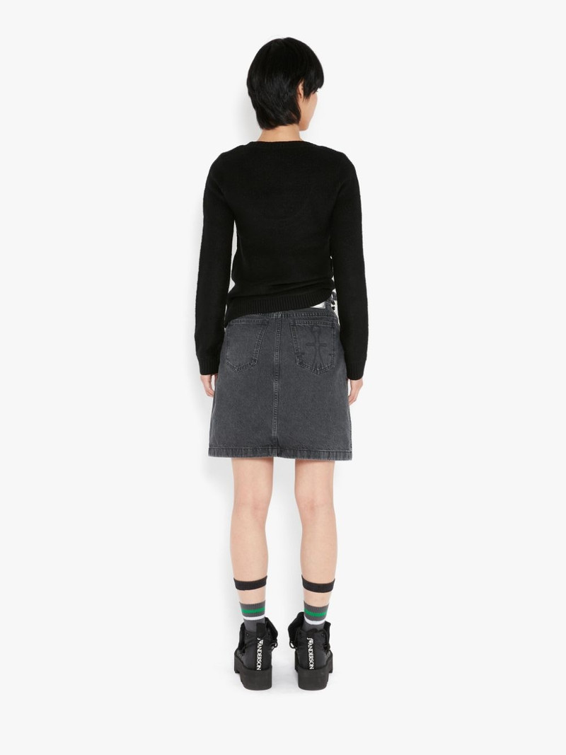 SCOOP NECK SEQUINS LOGO JUMPER 4
