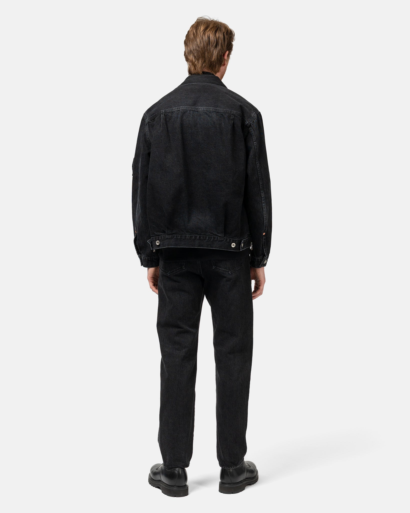 Denim x Nylon Twill Jacket Black - 3