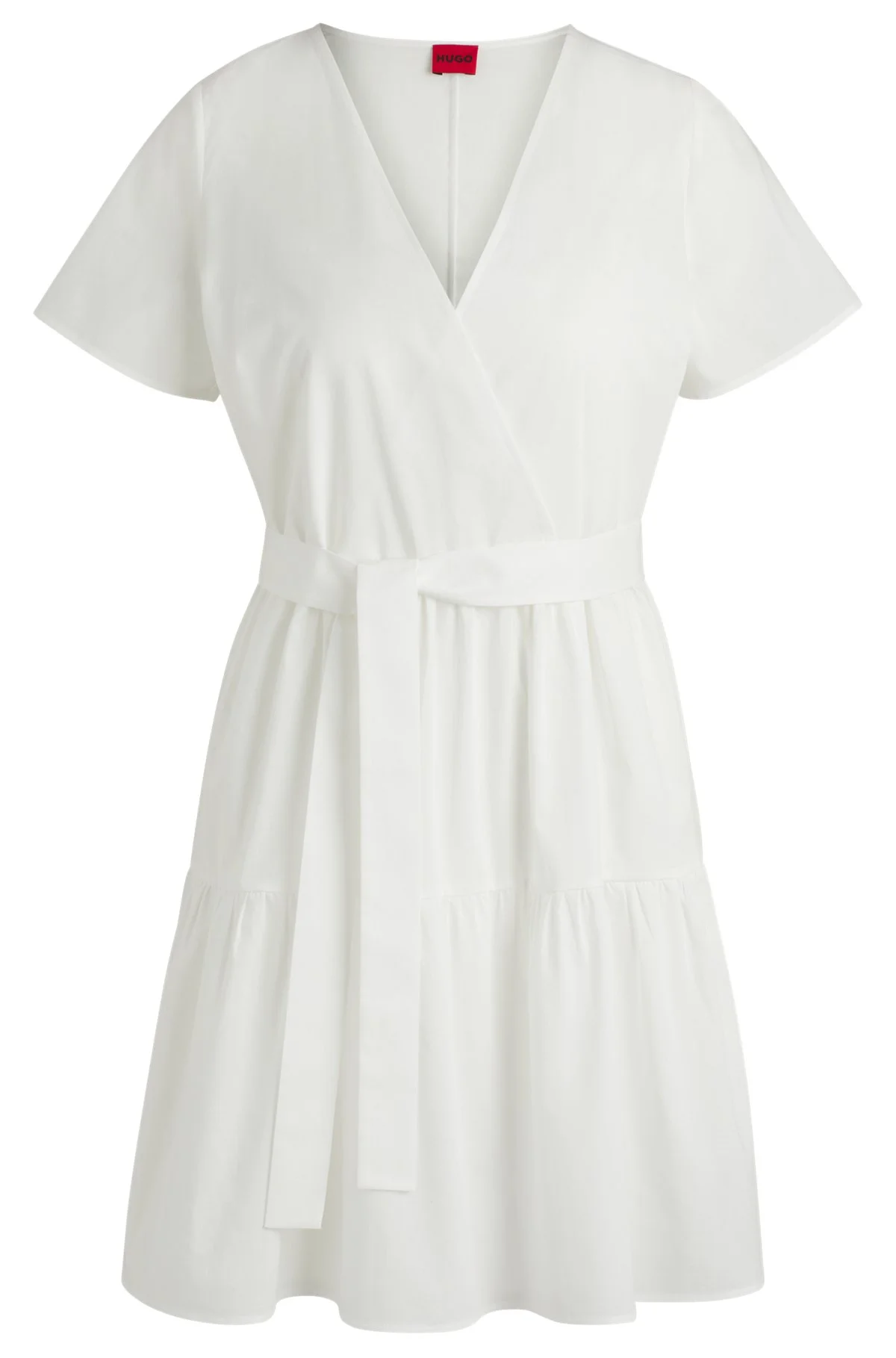 COTTON DRESS WITH WRAP FRONT - 1