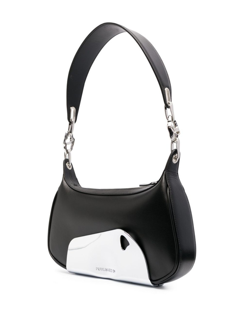 chrome-panel detail tote bag 3