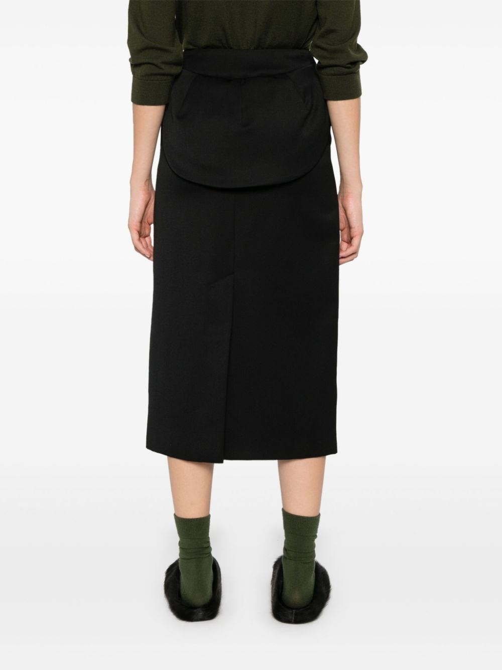 flap-detail midi skirt - 4