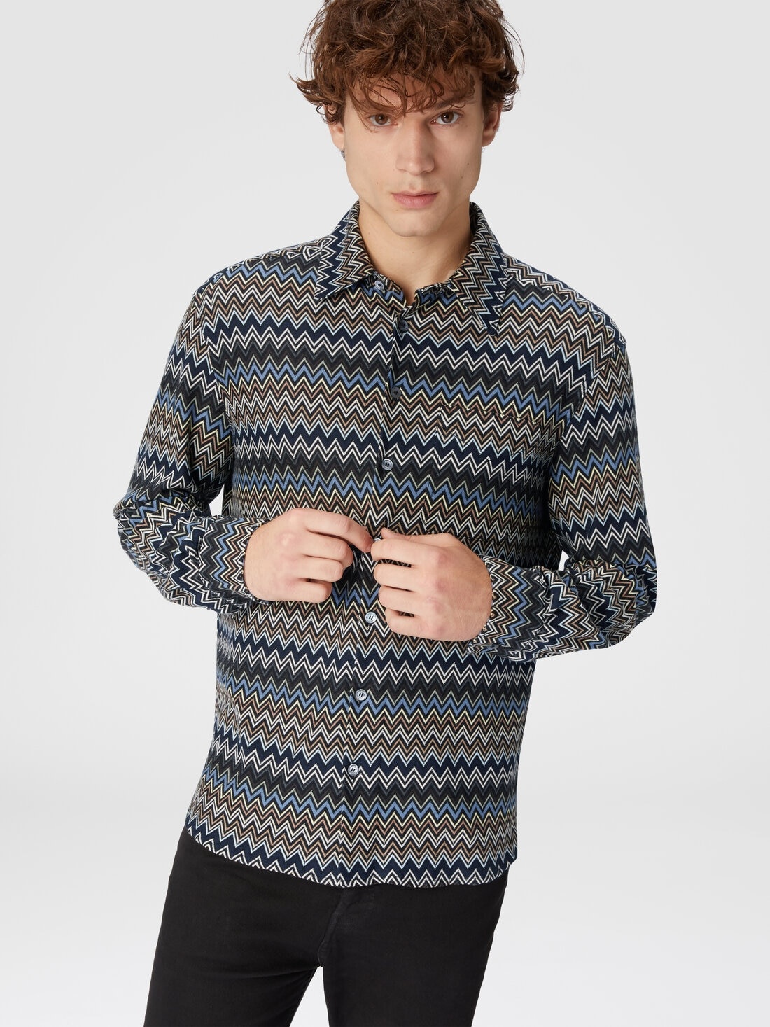 Zig zag cotton shirt - 4