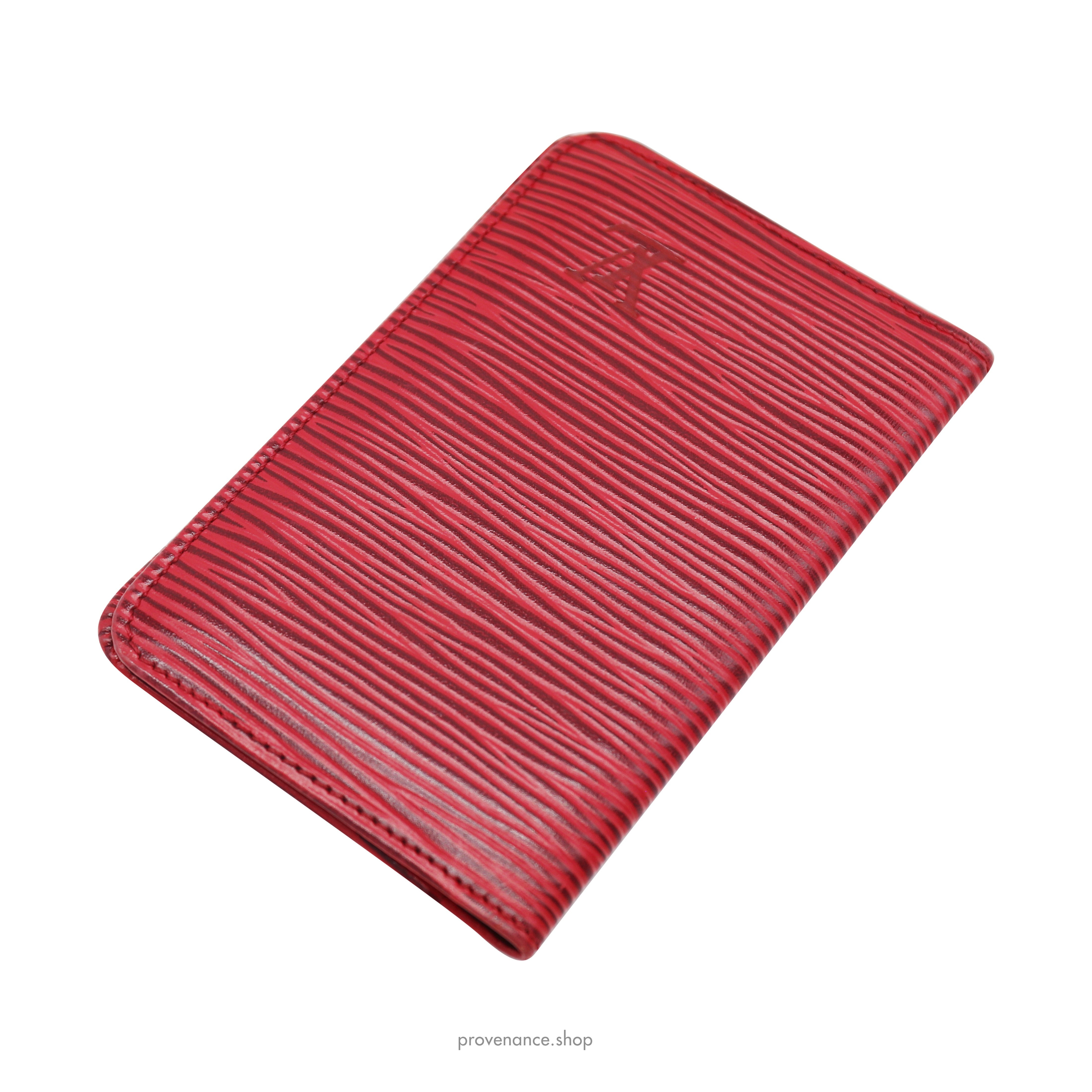 Louis Vuitton Pocket Organizer Wallet - Red Epi Leather - 5