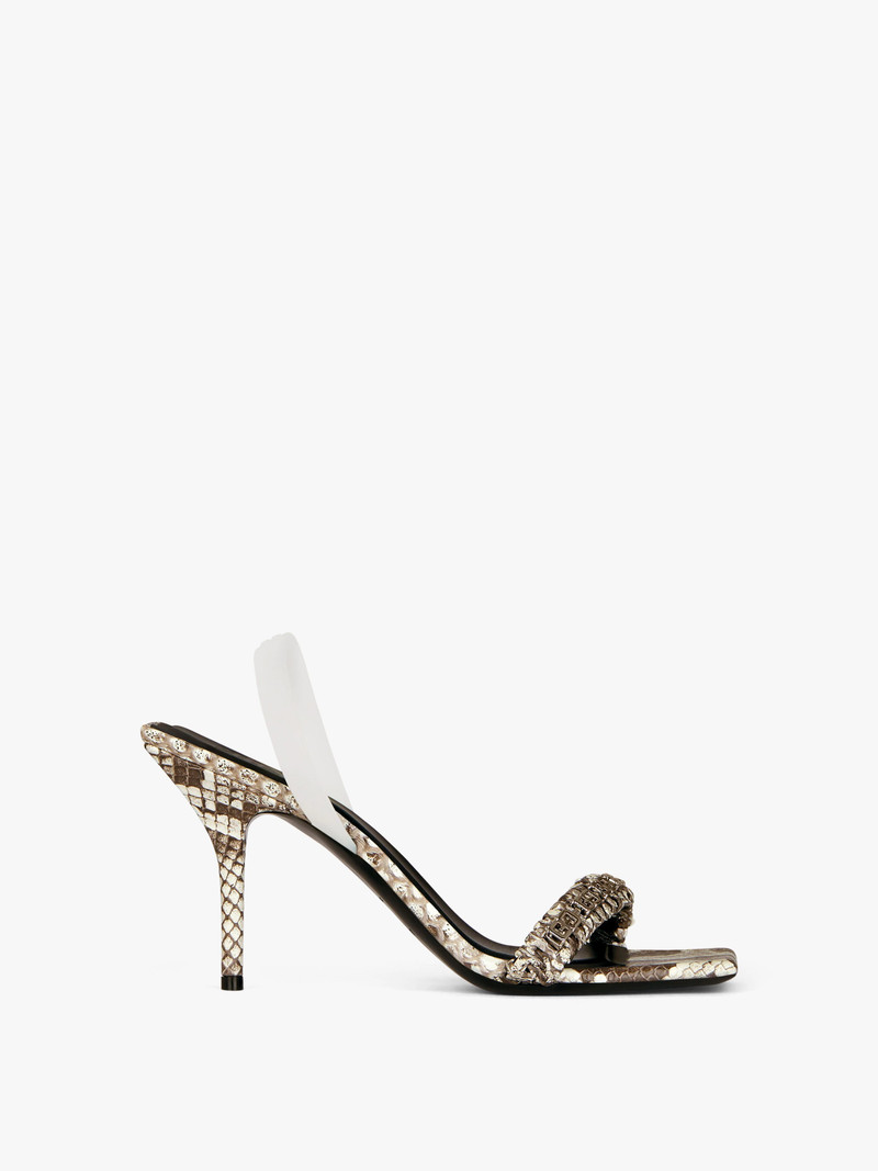 G WOVEN SANDALS IN PYTHON 1