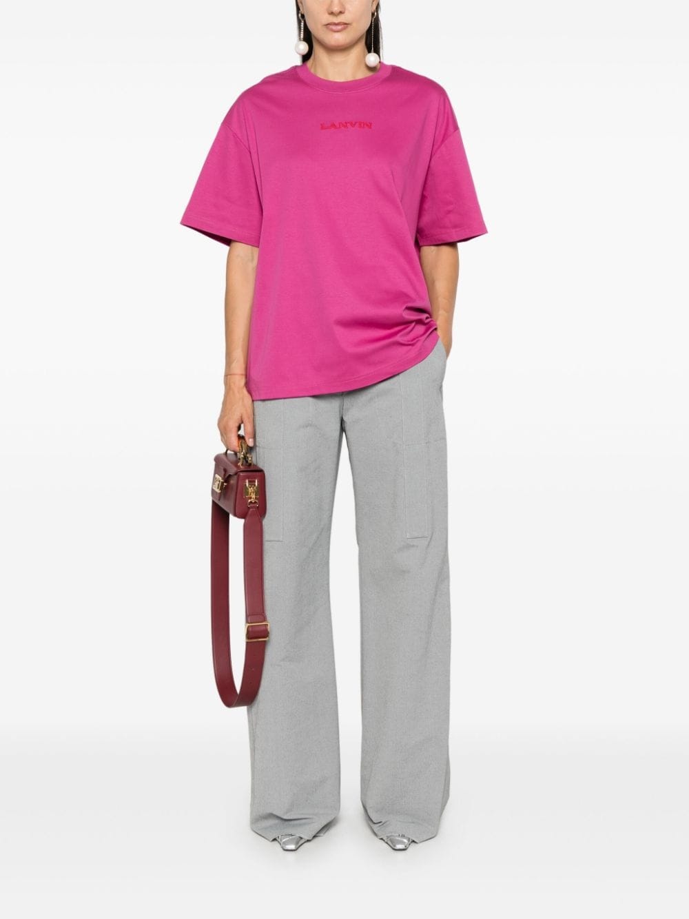 logo-embroidered T-shirt - 2