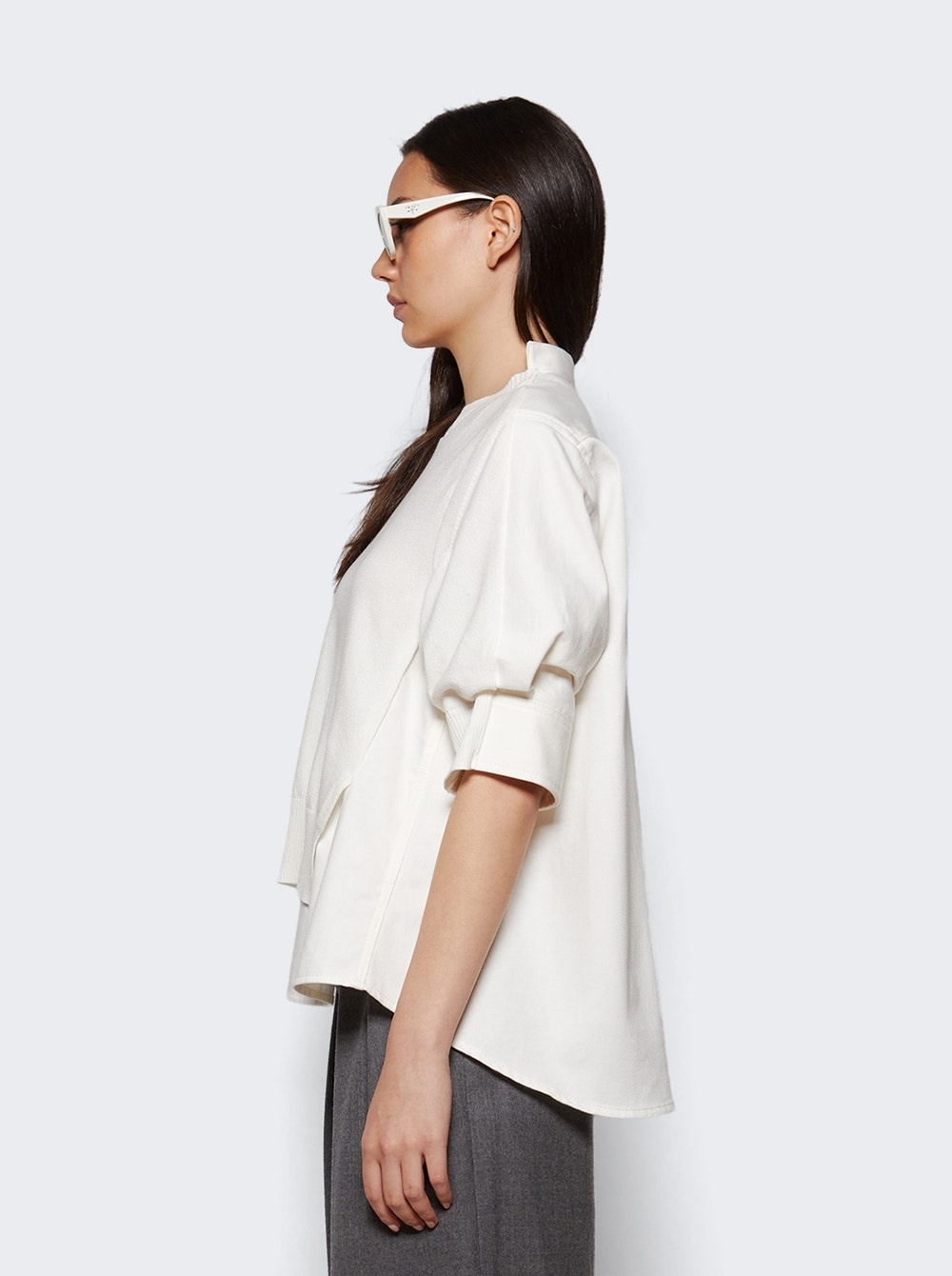 Denim X Knit Pullover Off White - 3