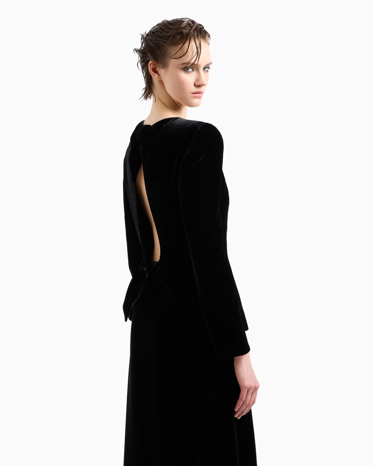 VELVET ZIP-UP JACKET WITH BOW DETAIL AND EMBROIDERY - 3